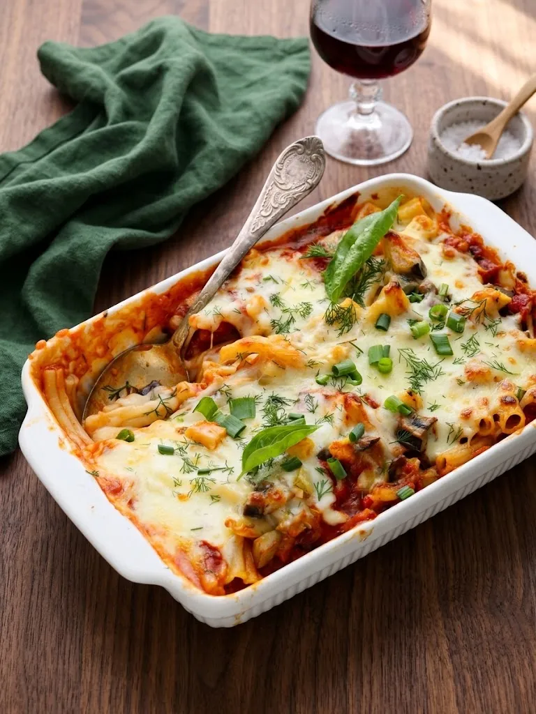 Baked Garden Herb Pasta